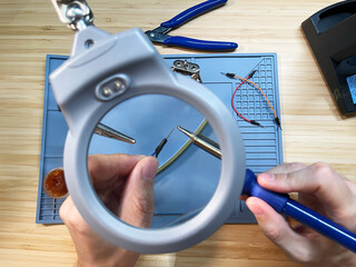 Soldering Electronics with Precision Tools 