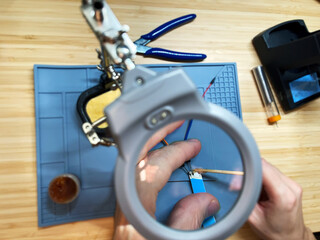 Soldering Electronics with Precision Tools 