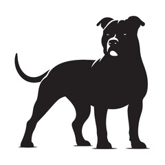 Pitbull silhouette perfect for branding, logos, and packaging - Pitbull illustration - minimal Pitbull vector - dog silhouette
