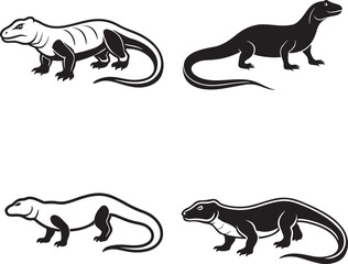 Naklejka premium Uncommon animal silhouette design 