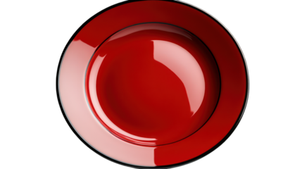 red plate isolated on white background