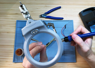 Soldering Electronics with Precision Tools 