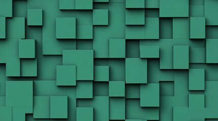 Textured Green Squares Background for Modern Design Projects
