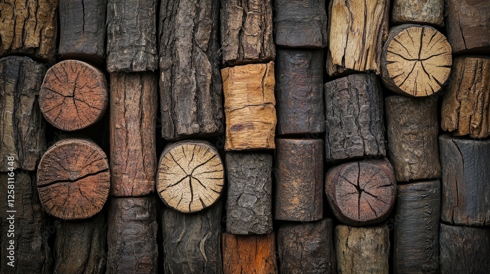 Aufkleber natural textures of wine corks displayed in a close-up shot, each one representing the essence of a 