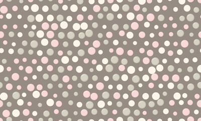 Abstract polka dot pattern with geometric circles, perfect for seamless textile prints, wallpaper, or modern poster backgrounds. A trendy and creative vector design.
