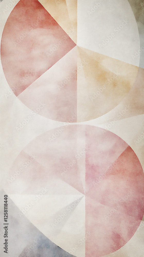 Wall mural  geometric watercolor paper