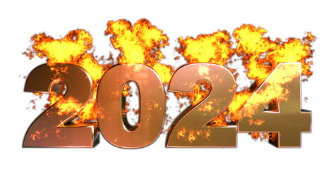 炎をまとった西暦2024年。