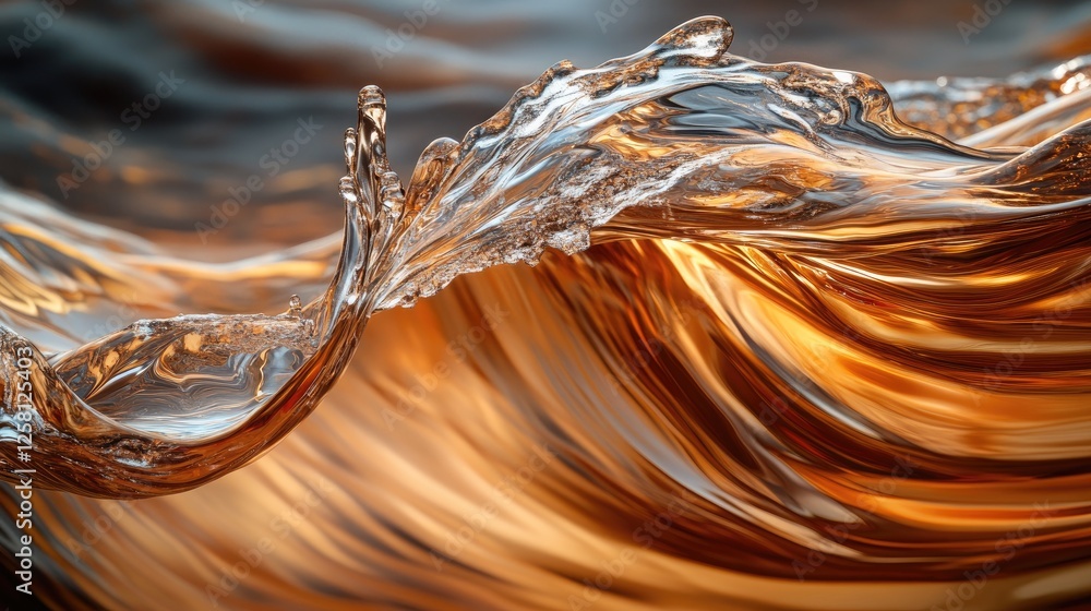 Poster wine flowing in mid-motion, captured in a dynamic and graceful stream, creating a sense of elegance,