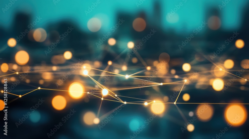 Poster network connection abstract background