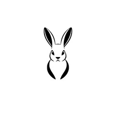 Minimalist Illustration of a Rabbit Silhouette