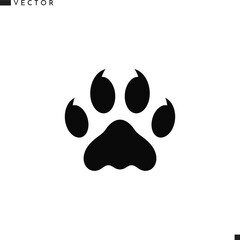 Leopard paw print icon. Panther paw print vector © Aleksei_7799