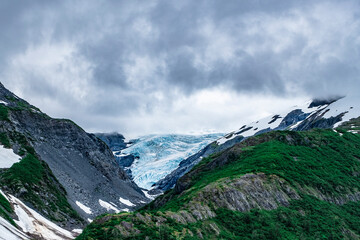 Alaska wilderness with snowcapped mountains, rivers and lakes