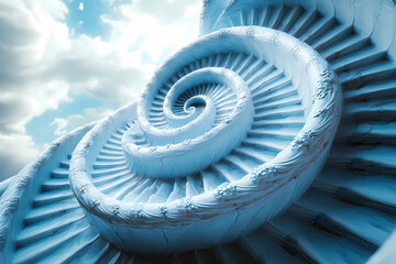 An abstract 3D animation shows swirling patterns of light and shadow slowly transforming over time, evoking a sense of fluidity and change.