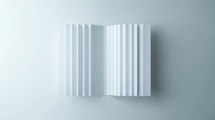 Obraz premium Folded paper book, white background, minimalist design, website banner