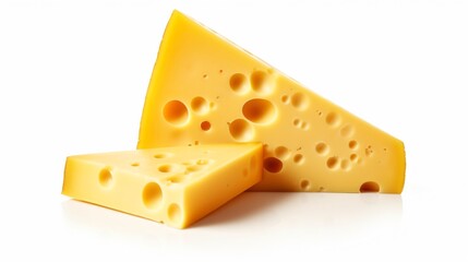 Decadent Cheese Cutout Isolated on White Background