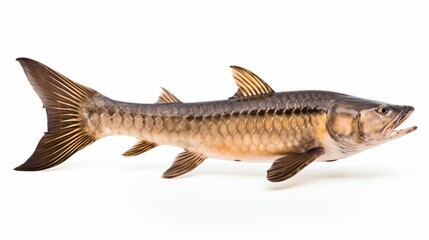 Obraz premium Isolated Sturgeon Fish on White Background