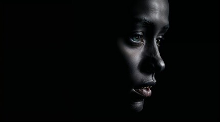 black and white portrait of young woman