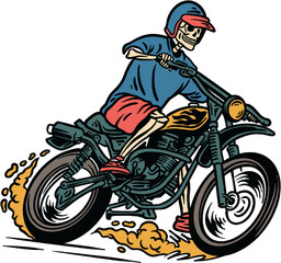 motorcycle vintage vector illustration hand draw © Rasyid