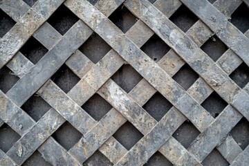 Weathered Crosshatch Lattice: A Rustic Textural Masterpiece