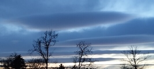 clouds over the lake