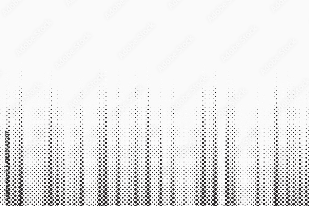 Aufkleber Halftone vector background. Monochrome halftone pattern. Abstract geometric dots background. Pop Art comic gradient black white texture. Design for presentation banner, poster, flyer, business card.