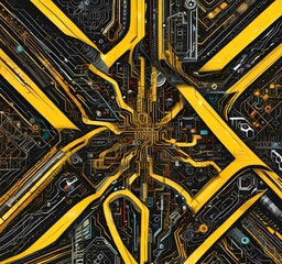 Illustration of abstract technology background.