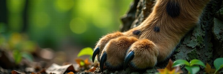 Big cat claw mark on tree trunk, big cat, claw, mark