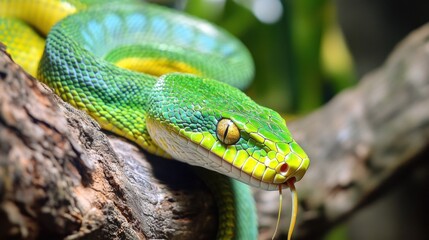 Fototapeta premium Reptile care and display. Featuring snakes and lizards. Emphasizing exotic pet maintenance and presentation. Ideal for reptile care guides.