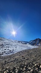 snow covered mountains