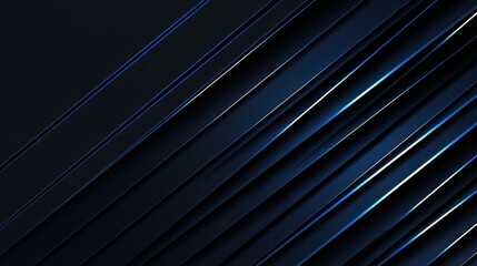 Obraz premium Photo of Blue Background with Abstract Lines for Design, Featuring White Space in the Center for Text. Ideal for Banner Templates and Digital Projects. Minimalist Wallpaper.