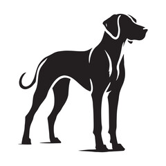 Modern Rhodesian Ridgeback silhouette perfect for logo designs - Rhodesian Ridgeback illustration - minimal Rhodesian Ridgeback vector - dog silhouette
