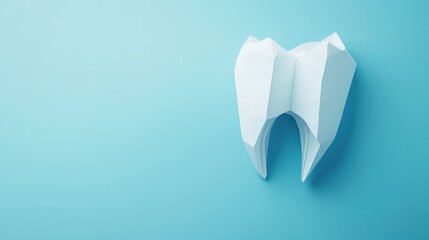 Dentist Day. Healthy Smiles and Dental Care Celebration with White Paper Teeth on Blue Background