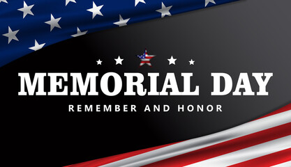 Memorial Day USA Flag Background