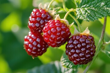 Dewberry. Ripe European Fruit, Close-up of Wild Berry Rubus Caesius
