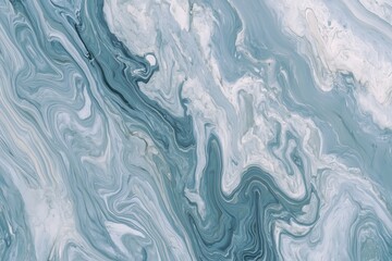 Abstract marbled texture in blue and white tones with swirling patterns