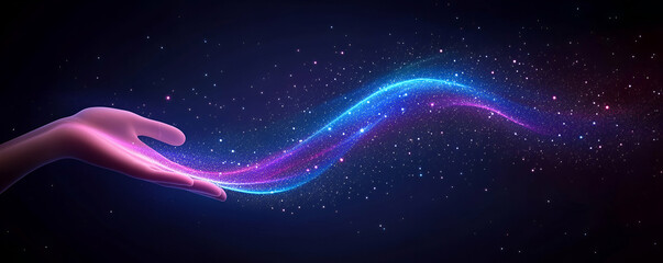 Cosmic Dust Flows from Open Hand, a Magical Universe Displayed Wonderfully.