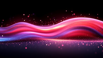 Obraz premium Abstract Red Pink Wave Light Sparkle Background