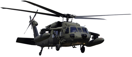 military helicopter isolated 