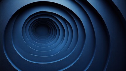 Obraz premium Concentric Circles and Rectangles on Blue Background with White Center Space for Text. Simple and Modern Design Ideal for Banners, Templates, and Minimalist Wallpapers.