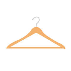 vector illustration of wooden clothes hanger