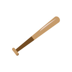 Vector illustration of a wooden baseball bat