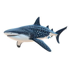 Whale Shark isolated on transparent background, PNG