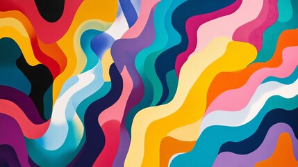 Multicolored psychedelic patterns provide vibrant textures for artistic backgrounds. 