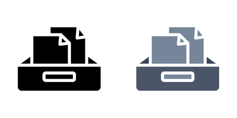 Archive icons pack in black and colored version