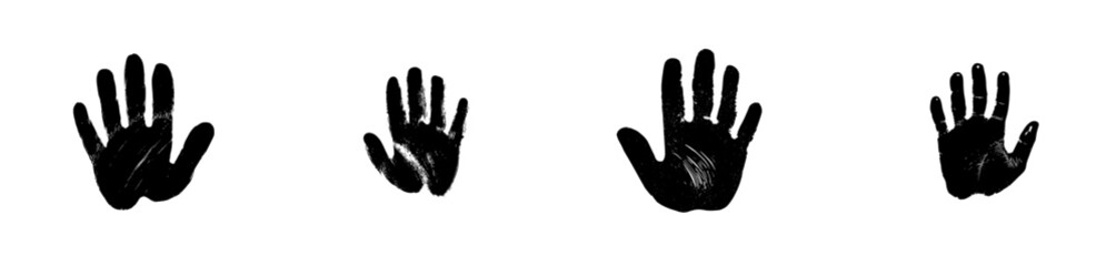 Obraz premium Isolated human hand print on a white background