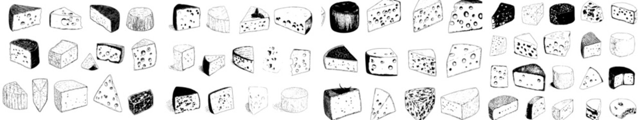 Sketch cheese: Hand-drawn product from Holland Tasty Dairy, showcasing cuisine and food