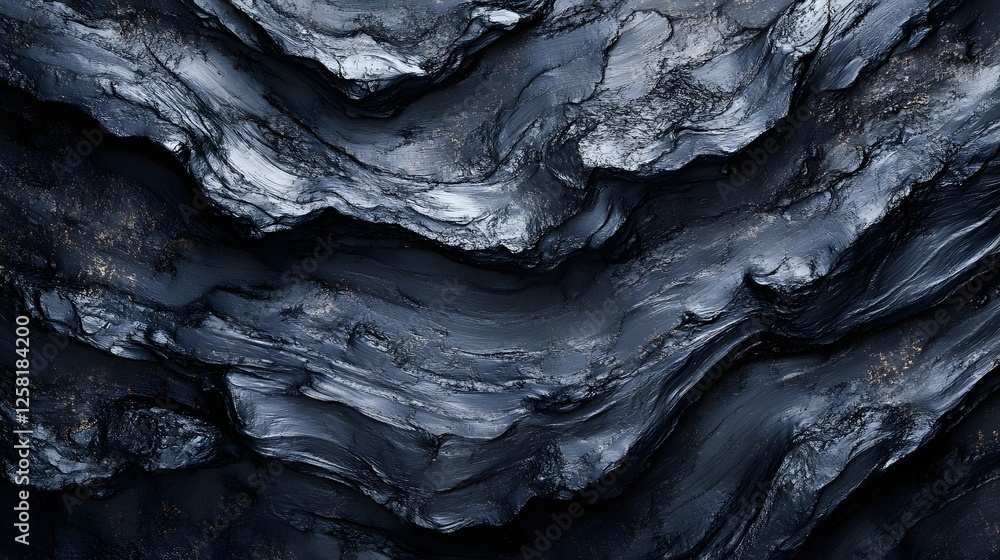 Poster close-up of a dark blue and grey rock formation. abstract texture background. macro texture backgrou