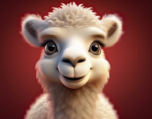 Niedliches Kamel, bordeaux Hintergrund