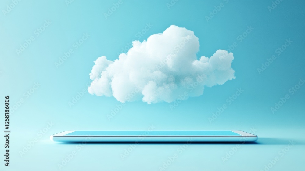 Poster cloud computing and mobile technology concept