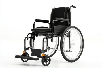 Fototapeta premium Modern Electric Wheelchair for Enhanced Mobility - Lightweight, durable electric wheelchair offering comfort, independence, and maneuverability. Symbolises freedom, accessibility, technology